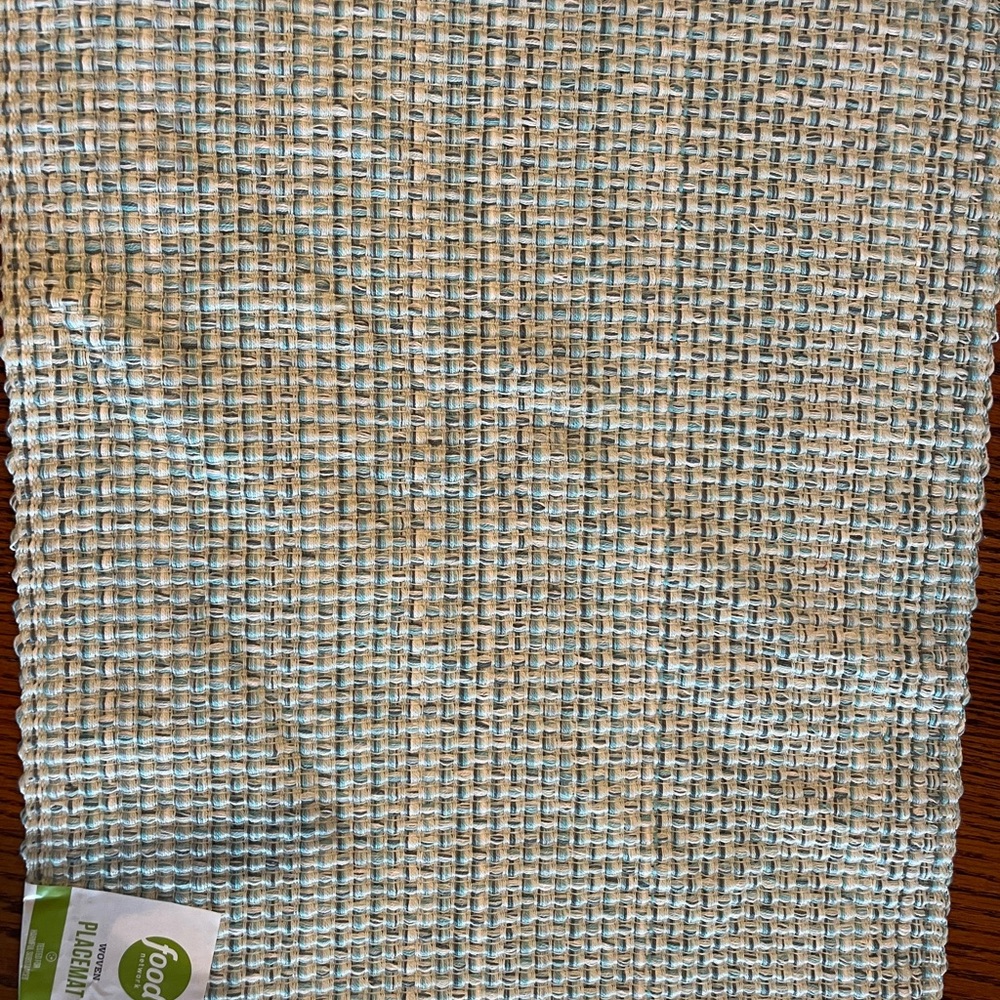 Kohl's Teal and White Woven Placemat